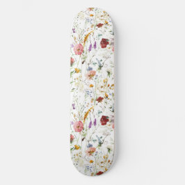 Skate Boho Wildflower Watercolor Spring Flower