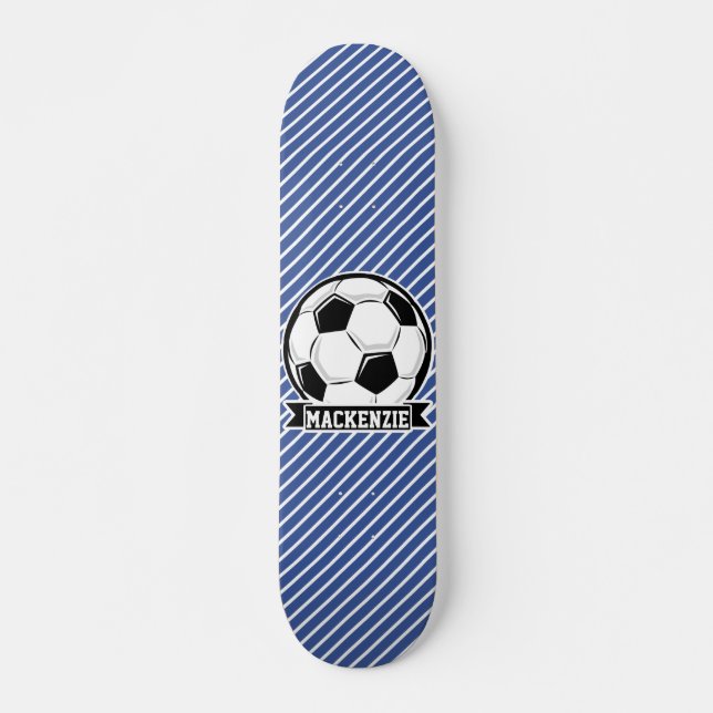 Skate Bola de futebol, Blue & White Strips, Esportes (Frente)