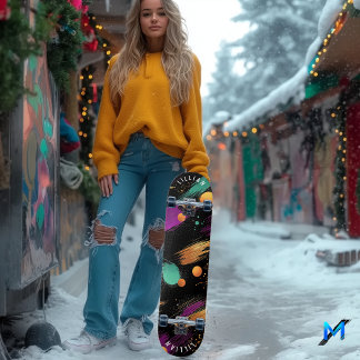 Skate Bold Abstrato Brushbrair com Flair Contemporâneo