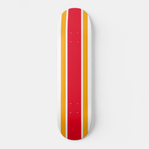 Skate Bold Bright Red Yellow Racing On White