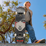 Skate Bold Urban Emo Girl Cyber 2K Gótica<br><div class="desc">Libere o seu rebelde interno com o nosso skate gótico "Bold Urban Emo Girl Cyber 2K." Este design, vibrante, vermelho, preto e cinza, captura a essência da angústia urbana e atitude ciberpunk. Sinta o poder e a liberdade enquanto você dirige, canalizando a energia feroz e a individualidade da garota do...</div>
