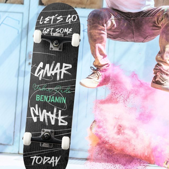 Skate Bold Urban Let's Gnar Gnar Graffity (Bold Urban Let’s Gnar Gnar Graffity Skateboard ©Susanne Sachers - Sunny Wanderlust 🌞✈️)