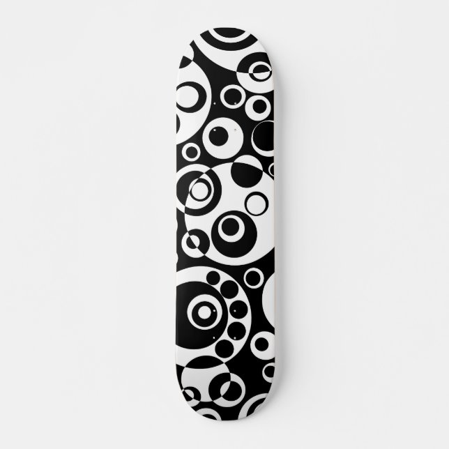 Skate Bolhas de abstrato 03 - B/W - Retrospectiva (Frente)