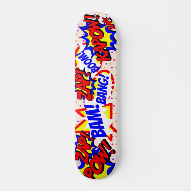 Skate Bolhas de Fala Personalizadas de Quadrinhos Pontos (Frente)