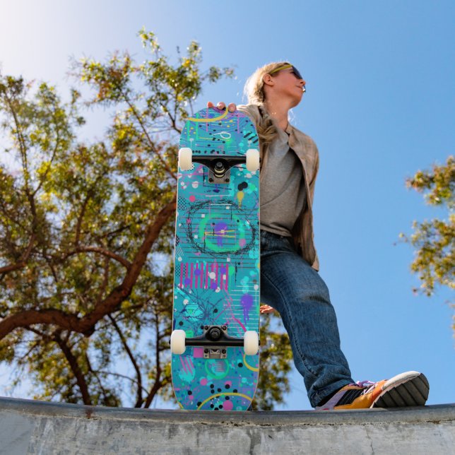 Skate Bolhas Oceânicas: Arte Maximalista (Ao ar livre 1)