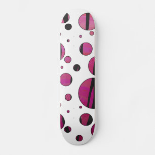 Skate Bolinhas Tigre Impressão Rosa e Preto