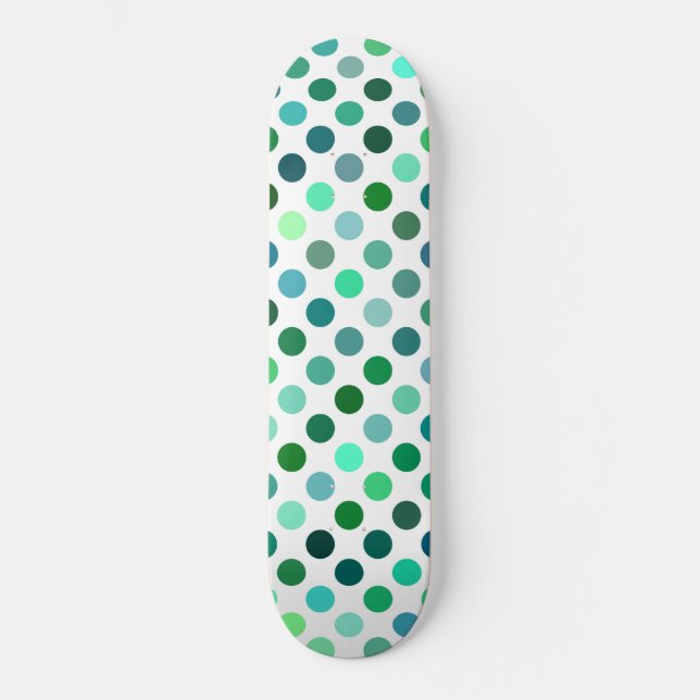 Skate Bolinhas verde e azul (Frente)