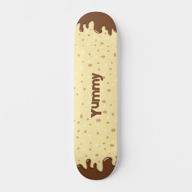 Skate Bolo de desenho animado com nome (Frente)