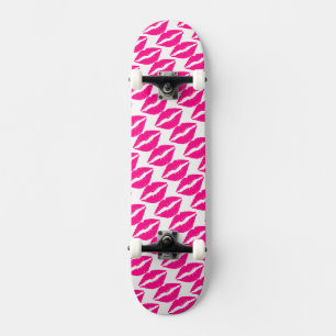 Skate Bonita cor-de-rosa beija padrão gravata do pescoço