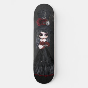 Skate Bonita Gótico Steampunk Rapariga Negra