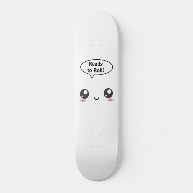 Skate Bonito Kawaii pronto para rolar!" - conselho femin (Frente)