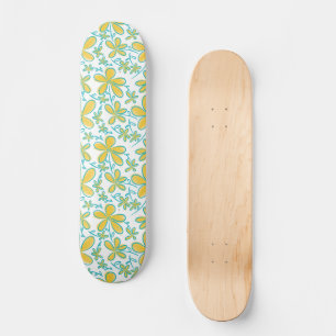Skate Bonito Verão Amarelo-Turquesa