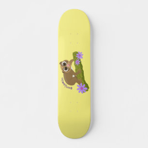 Skate Bons e felizes loris em desenhos animados