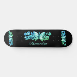 Skate Borboleta Azul Personalizada