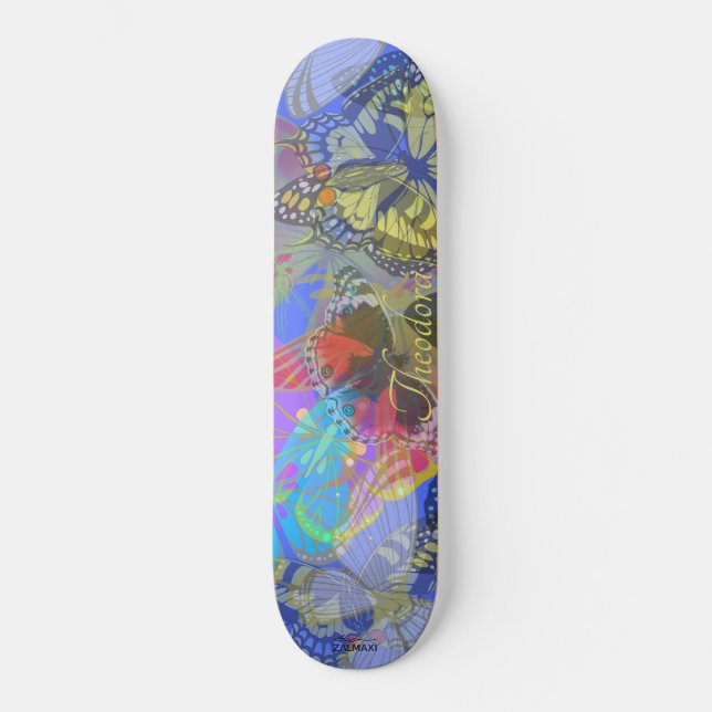 Skate Borboleta Dourada Chic Amarelo (Frente)
