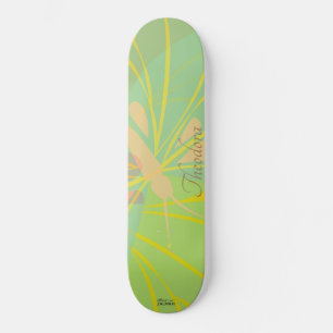 Skate Borboleta Dourada Chic Amarelo