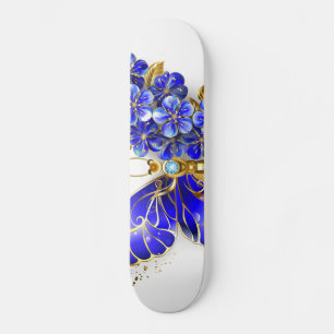 Skate Borboleta Flor Sapphire