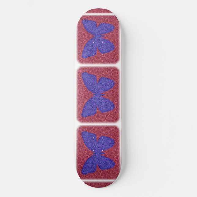 Skate Borboleta Roxa e Vermelha (Frente)