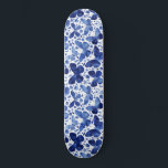 Skate Borboletas Aquarela Azul Indigo<br><div class="desc">Pintura de borboletas de cor azul-indigo e branca.</div>