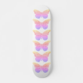 Skate Borboletas Brilho Rosa Roxo