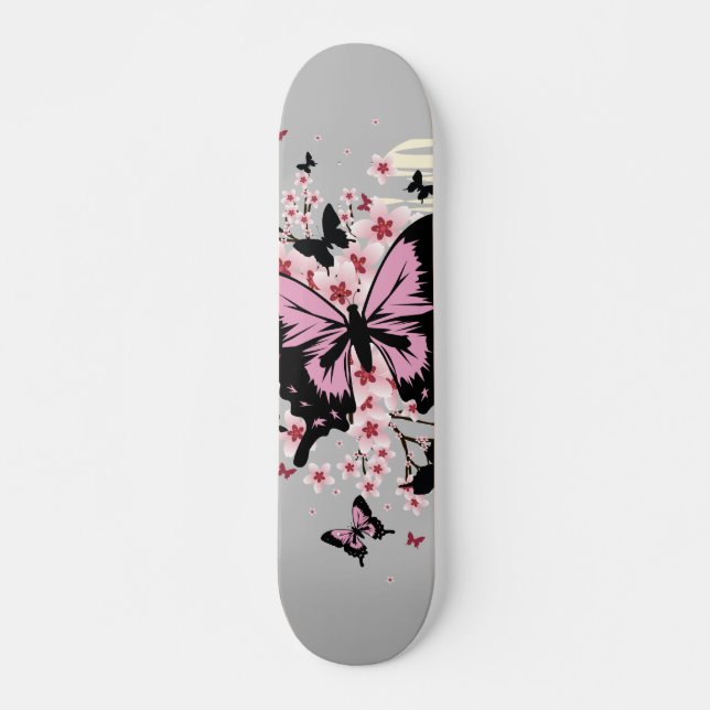Skate Borboletas de Cerejeira em Flor (Frente)