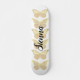 Skate Borboletas Personalizadas com Brilho em Ouro Amare