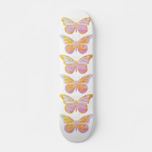 Skate Borboletas Purple Dourado Sparkle