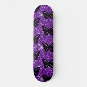 Skate Borboletas Roxo Brilho Voar Insetos Animais