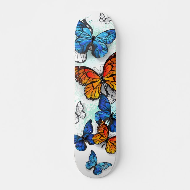 Skate Borboletas voadoras Morpho e Monarca (Frente)