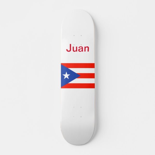 Skate Boricua Bandera Porto Rico Flag 4Juan (Frente)