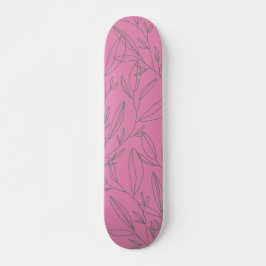 Skate Botânica rosa e verde