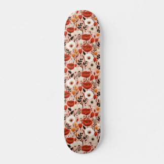 Skate Botânico Boho Queda Flores Selvagens Padrão de Pra