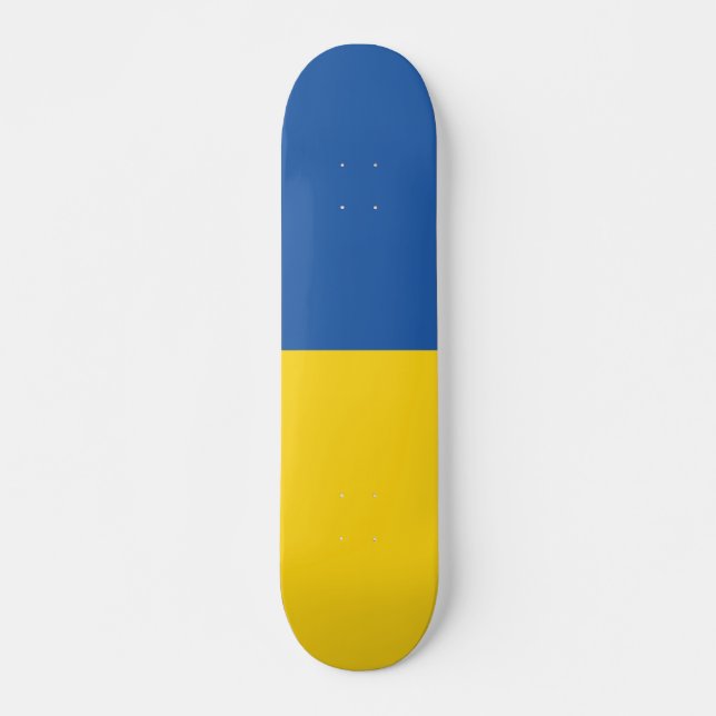 Skate Botão Bandeira da Ucrânia (Frente)