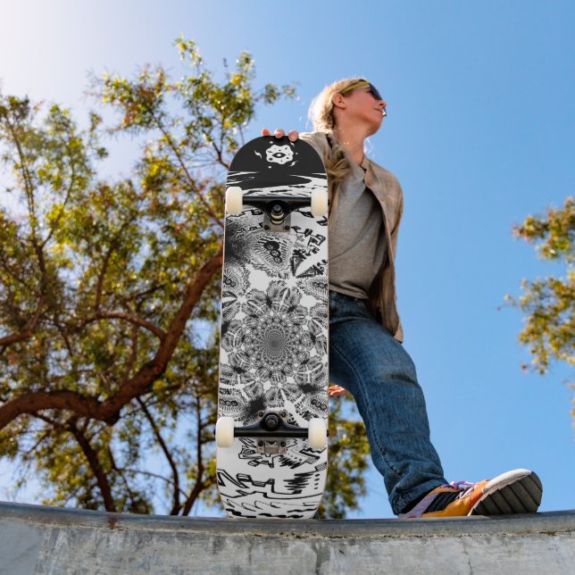Skate Branco preto legal (Ao ar livre 1)