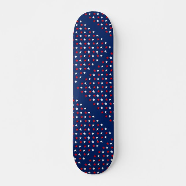 skate branco-vermelho-estrela/azul (Frente)