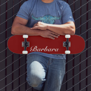 Skate Brick Red Elegant Name Trendência Clássica