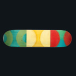 Skate Bright Pop Art com Círculos e Quadrados<br><div class="desc">Fluorescente não é mais apenas para luzes como provado por esta maravilhosa peça de arte pop brilhante. Esta impressão é uma mistura de grades quadradas com círculos coloridos dentro. Se você ama abstrato,  vai adorar este impressão!</div>