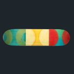 Skate Bright Pop Art com Círculos e Quadrados<br><div class="desc">Fluorescente não é mais apenas para luzes como provado por esta maravilhosa peça de arte pop brilhante. Esta impressão é uma mistura de grades quadradas com círculos coloridos dentro. Se você ama abstrato,  vai adorar este impressão!</div>