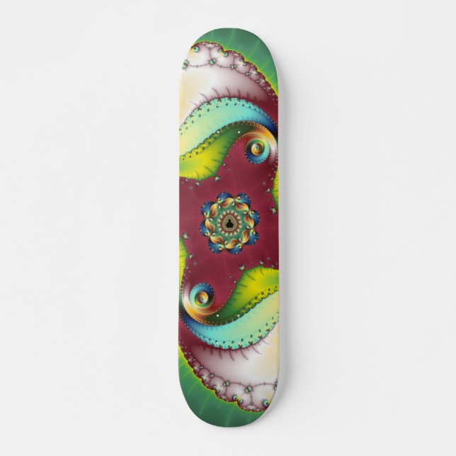 Skate Brilho Sublável - Arte Fractal (Frente)