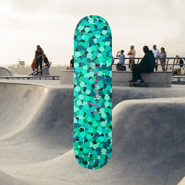 Skate Brilho Turquesa Super Estrela Fofa