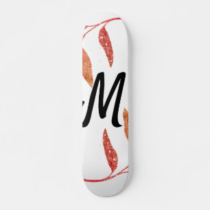 Skate brilho verde-alaranjado vermelho adicione nosso no