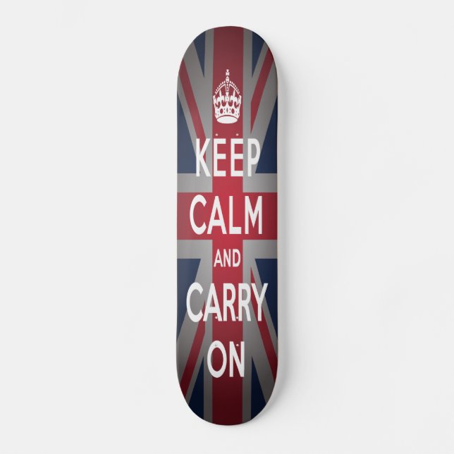 Skate British Keep Calm Carregar (Frente)