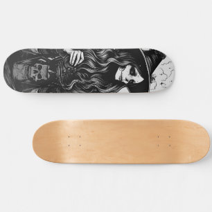 Skate Bruxa com lanterna Halloween