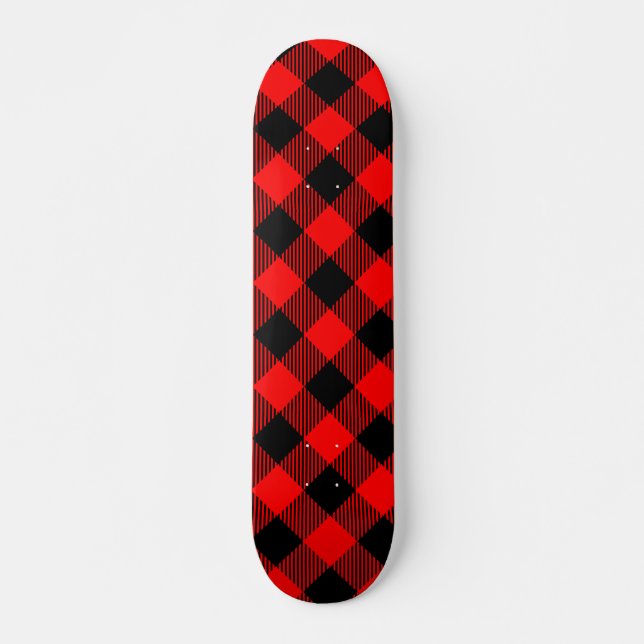 Skate Buffalo Check Red and Black Lumberjack Xadrez Deco (Frente)