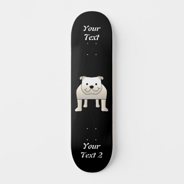 Skate Buldogue Branco (Frente)