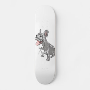 Skate Buldogue francês com monóculo