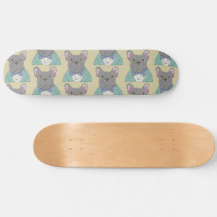 Skate Bulldog Francês Cinza