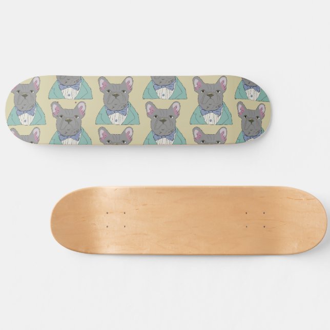 Skate Bulldog Francês Cinza (Horz)