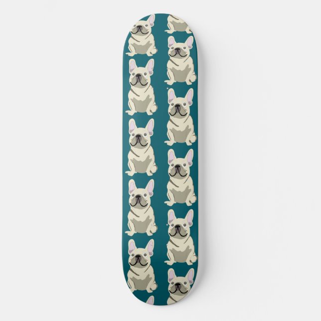 Skate Bulldogue Francês Creme (Frente)