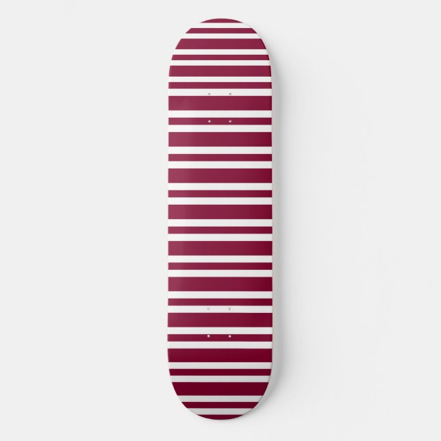 Skate Burgundy White Stripes Seamless Pattern (Frente)
